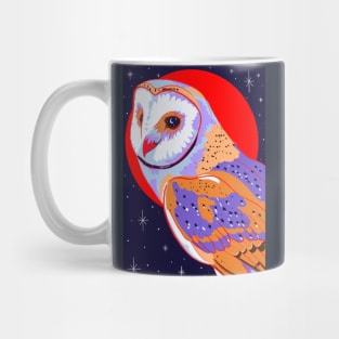 Barn Owl, Red Moon Mug